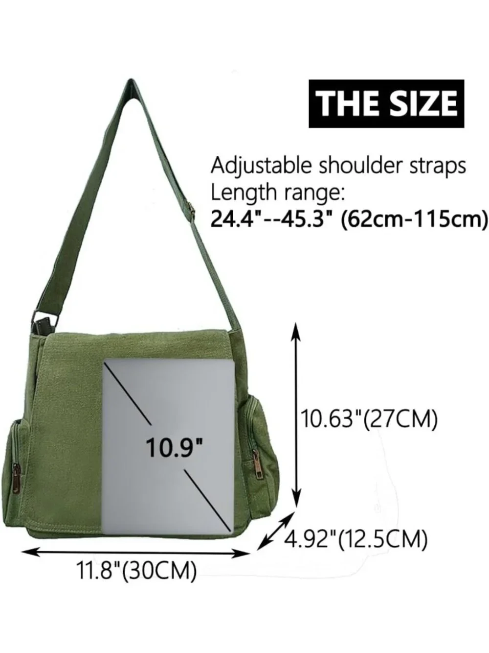 Cute Patterned Canvas Messenger Bag | Lightweight Crossbody Purse with Pockets